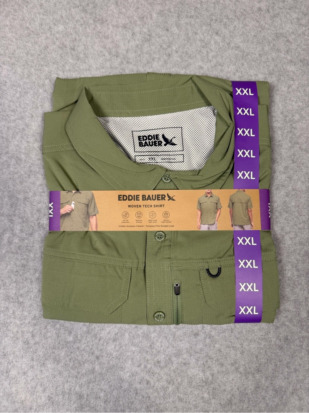 Eddie Bauer Men's Casual Button-Down Shirt - Olive